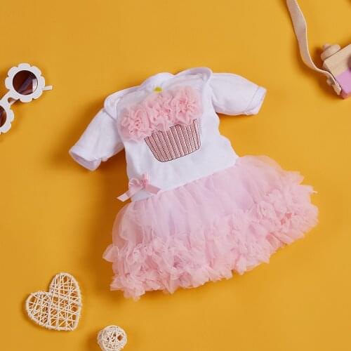 ADFO 51-56 cm Reborn Baby Doll Clothes 20-22 Inches Cute Baby Doll Outfit Dress Romper