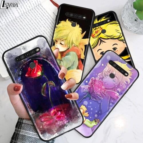 Cute Little Prince for LG G8 G8S G8X V30 V35 V40 V50 V60 ThinQ Q60 K40 K50 K51 K61 K71 K92 K62 Soft Black Phone Case