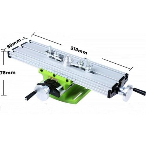 Mini Precision Multifunction Power Tools Milling Machine Bench Drill Vise Worktable X Y-axis Adjustment Coordinate Table