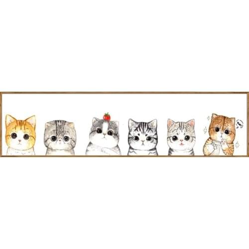 New Needlework 11CT DIY Precision Printing Cross Stitch Sets for Embroidery Kits Cross-Stitch Cats