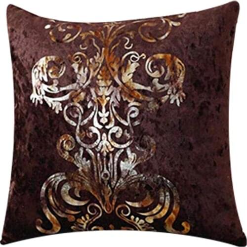 Cushion Cover Personality Bronzing flocking Pillowcase PlushThrow Pillowcase For Home Party pillow covers decorative 45x45cm