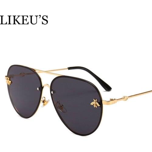 LIKEUS 2021 New Arrival Sunglasses Women men Brand designer Good Quality Fashion metal Oversized glasses Vintage UV400