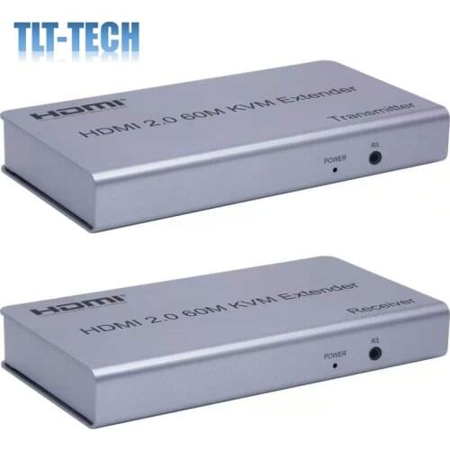One Pair 4K 60hz HDMI 2.0 KVM Extender Over Ethernet cable cat5/6 distance up to 60 meters support keyboard and mouse
