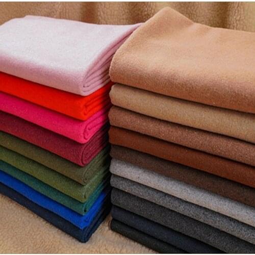 Wool Fabric Solid Color Imitation Cashmere for Coat Clothing Skirt Diy Brocade Sewing Black White Black Blue Gray Red Textile