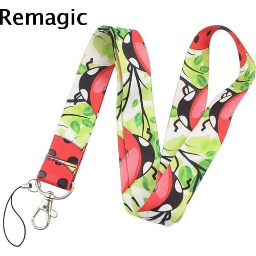 20pcs Ladybug Zebra Lanyard for Keys Phone Cool Neck Strap Lanyard for Camera Whistle ID Badge Cute webbings ribbons Gifts
