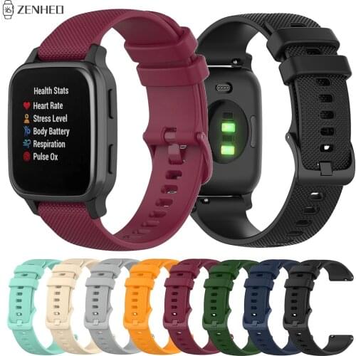 20mm Silicone Strap For Garmin Venu/Venu SQ Smart Watch Band Replacement Watchband for Xiaomi Huami Amazfit Bip S/U