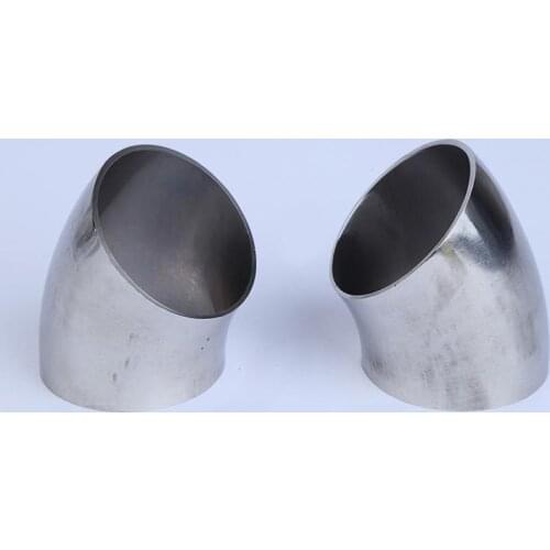 89mm 3.5 Inch Pipe OD SUS 304 Stainless Steel Sanitary Butt Welding 45 Degree Elbow Fitting Home Brew Beer