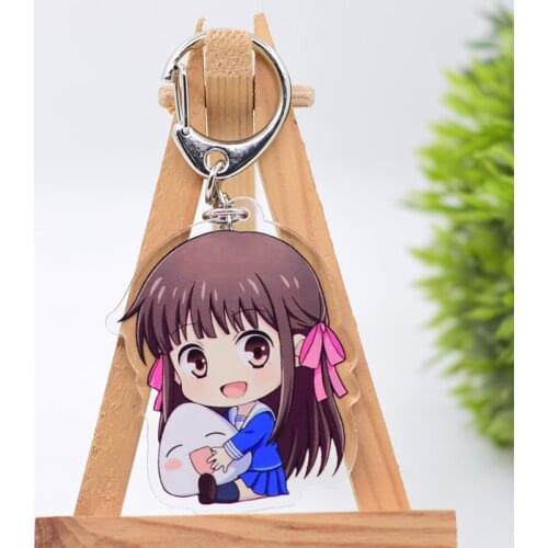 WL0963 Fruits Basket Keychain Acrylic Cartoon Keyring Accessories