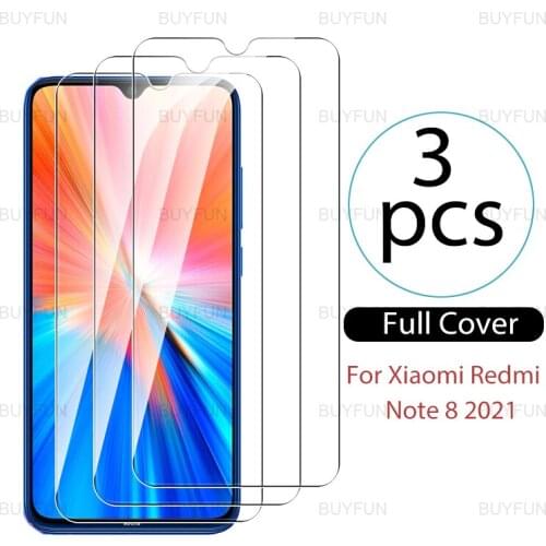 Screen protector For Xiaomi Redmi Note 8 2021 6.3'' 3pcs Front Tempered Glass for Redmi Redme Note8 Safe Anti-scratch Film