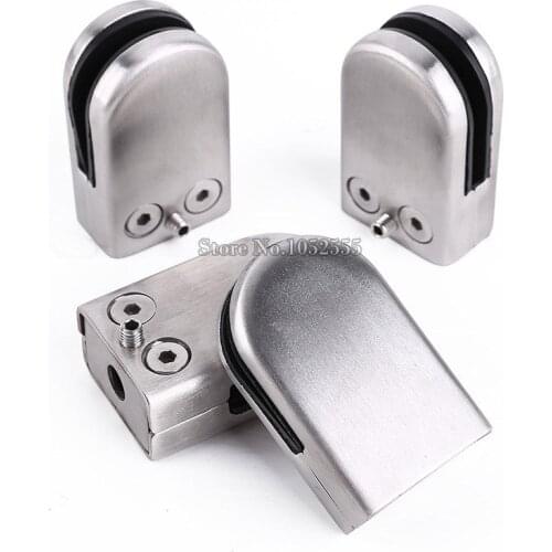 Brand New 10PCS Stainless Steel Glass Clamps Clips for Glass Shelf Handrails Balustrades Fixed Brackets for 6~15mm Glass