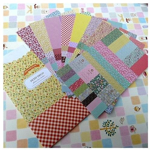 16cm * 10cm Self-adhesive Decorative Paper Stickers Floral Printing for DIY Photo Album Scrapbook Home Decoration 8sheets/set