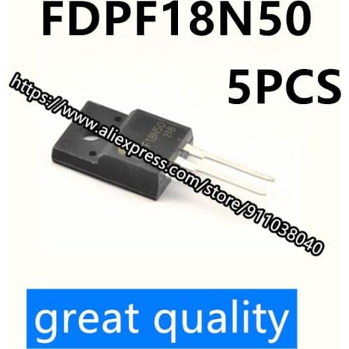 18N50 Field effect tube FDPF18N50 18A/500V/0.265 ohm/58W TO-220F (5 pcs)