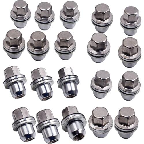 20Pcs Steel Alloy 14 x 1.5mm Wheel Lug Nuts Bolts Nut Bolt RRD500290A RRD500510 for Land Rover LR3 LR4 Range Rover Sport