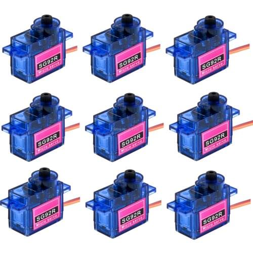 5pcs/10pcs/20pcs/50pcs/100pcs/200pcs lot New SG92R SG 92 9G Mini Micro Servo 9g 2.5kg for RC Airplane Helicopter Car Boat