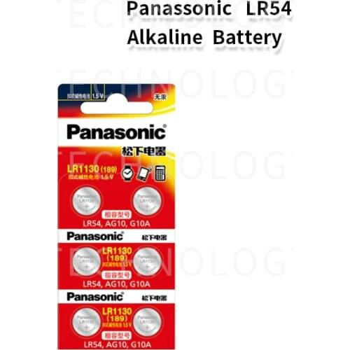 6pc 100% Genuine wholesale PANASONIC LR54 189 AG10 L1131 SR1130 G10 V10GA 389 Alkaline Button Cell Coin Battery Free Shipping