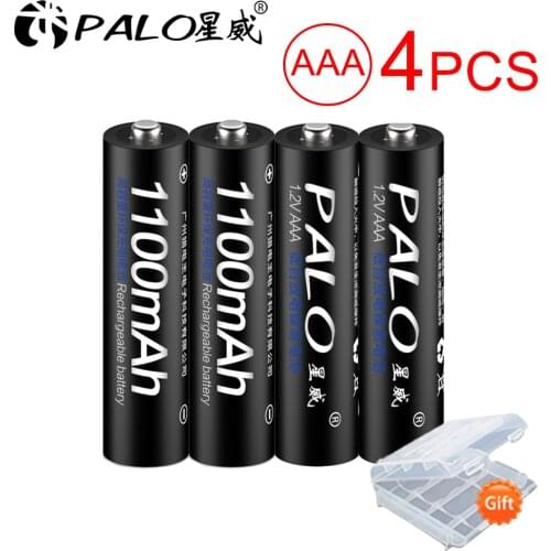 PALO Original NI-MH AAA Rechargeable Battery 1.2V 1100mAh aaa 3a Rechargeable Batteries Bateria for toy remote control