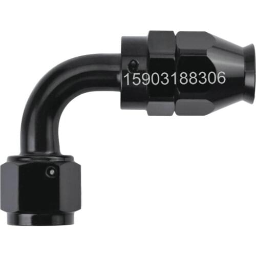 AN6 90 Degree PTFE Fuel Hose AN Fitting elbow Aluminum Adapter