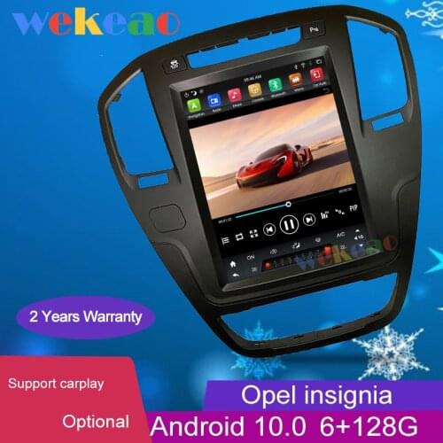 Wekeao 10.4" Vertical Screen Tesla Android 10 Car Radio For Opel insignia Car Multimedia Player Stereo GPS Navigation 2008-2013