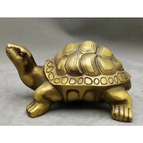 China Fengshui Bronze Lovable Animal Tortoise Longevity Turtle Statue