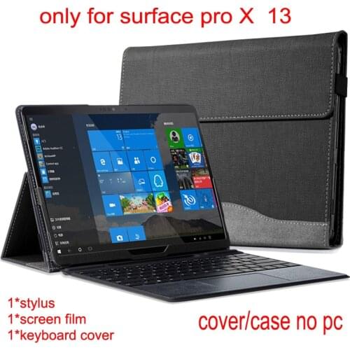 Cover For Microsoft Surface Pro X 13 High Quality Tablet Case For ProX PU Leather Protective Film Keyboard Cover Stylus Gift