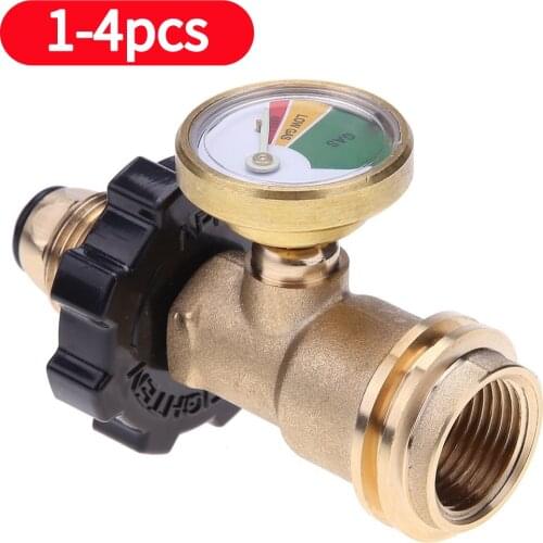 POL Propane Gas Gauge Meter Tank Built-in Leak Detector Universal for QCC1 Pressure Gauges Propane Gas Gauge