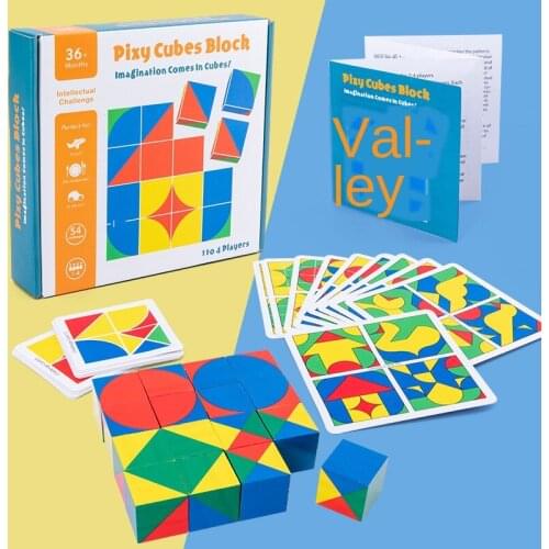 Wooden XMD Childrens Wooden Cube Space Thinking Building Blocks Should Be Logical Thinking Ability Fancy Toy