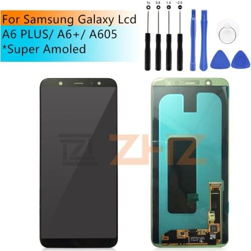 For Samsung Galaxy A6 Plus 2018 LCD Touch Screen Digitizer Assembly For Samsung A6 Plus A6+ LCD For samsung A605 A605fd lcd
