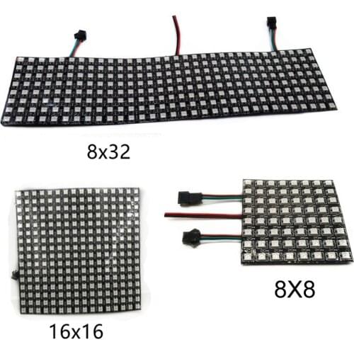 8x8 16x16 8x32 SK6812 WS2812B Individually Addressable Digital Flexible LED Panel Pixels Screen GyverLamp