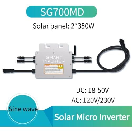 SG700 Solar Smart Inverter Can Install 2 350W Solar Panels With A Maximum Power Of 700W Solar Kits to Install Simple Sine Waves
