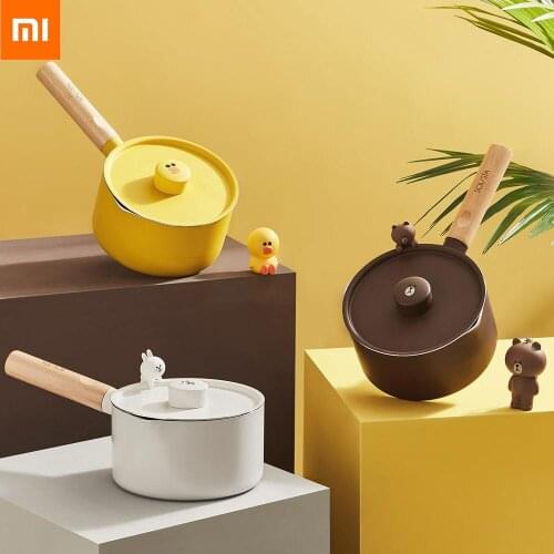 Xiaomi youpin Solista LINE FRIENDS Mini Milk Pot Non-Stick Coating Multi color for Frying and Stewing