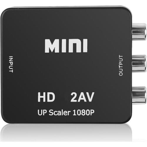 Mini 2019 HD Video Box 1080P HDMI To AV CVSB L/R RCA Converter HDMI2AV Adapter Support NTSC PAL Output Standard HDMI Interface