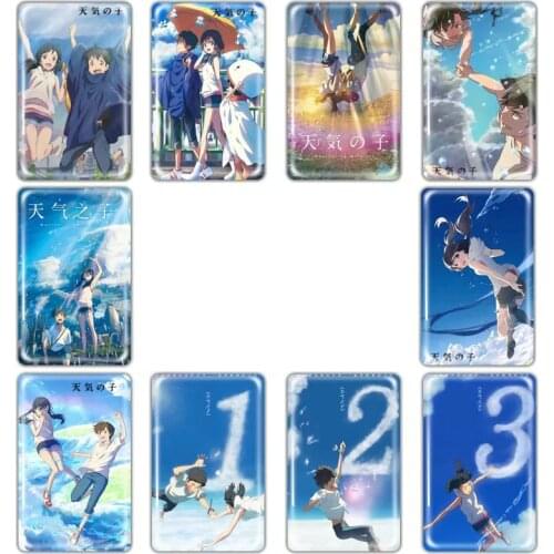 10pcs Weathering With You Card Sticker Smooth Surface DIY Decoration Bus ID Anime Stickers