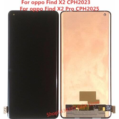 Original Supor Amoled 6.7 ” For Oppo Find X2 CPH2023 / For Oppo Find X2 Pro CPH2025 LCD Display Touch Screen Digitizer Assembly