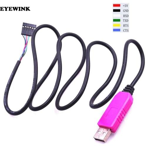 PL2303 HXD 6Pin USB TTL RS232 Convert Serial Cable PL2303HXD Compatible Win XP/VISTA/7/8/8.1/Android OTG