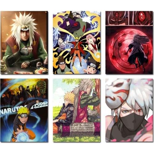 Japanese Anime Poster Naruto Sasuke Kakashi Canvas Painting Mural Living Room Child Bedroom Home Wall Picture Decoration