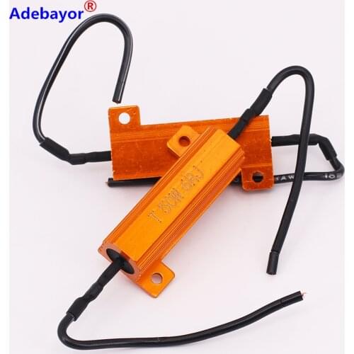 20pcs 50W Fuse 6ohm LED bulb Light Turn Signal Load Resistor resistance Fix Error Flash Blinker Warning Controller Capacitor