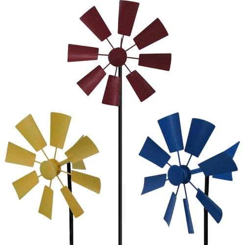 Garden Windmill Modern Outdoor Iron Lawn Windmill Wind Spinner Suitable For Home Lawn Decoration Garden Artwork