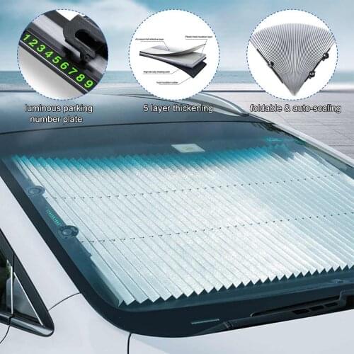 Car Sun shade Protector Parasol Auto Front Window Sunshade Covers Sun Blind Umbrella SUV Sedan Windshield Protection Anti UV
