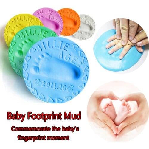 1pc DIY Newborn Baby Souvenir Handprint Footprint Non-toxic Clay Set Casting Parent-child Handprint Ink Pad Fingerprint Toy