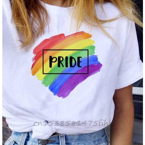 10 Designs Pride Love Wins Lgbqt Lesbian Love Rainbow Queer Women Tshirt Cotton T Shirt For Lady Girls T-Shirts Graphic Custom