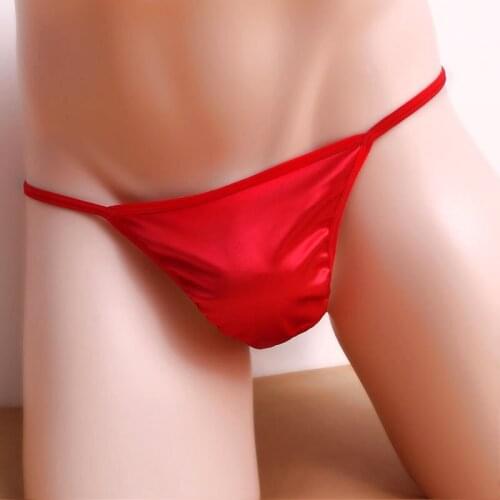 Breathable 3Colors No Trace Nylon Low-Waist Large Size Sexy Men Thongs Elastic 1Pcs