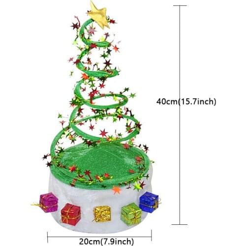 2022 Christmas Hat New Year Party Hat Spring Green Christmas Tree Christmas Santa Claus Hat Show Ball Decoration Hat Bucket Hat