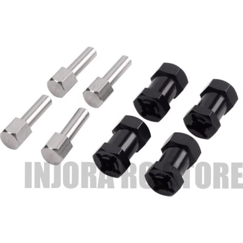 4Pcs/set Metal 12MM Wheel Hex Extension Coupler 15/20/25MM for 1/10 Axial SCX10 D90 CC01 RC Crawler