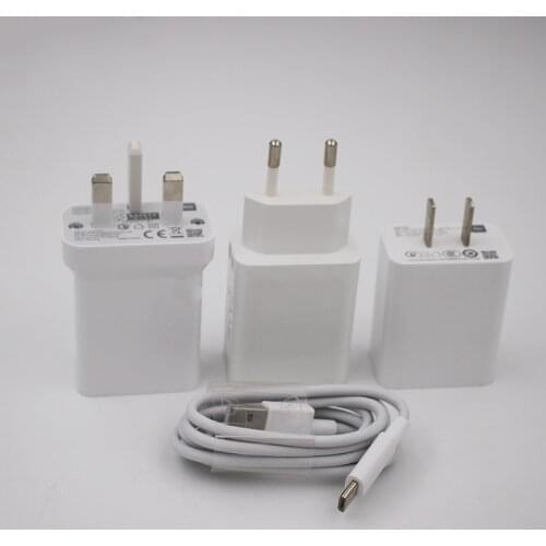 XIAOMI 18W QC3.0 US EU US UK Fast Charge Adapter Micro / USB-C Cable for Mi 10 9SE 8 6 CC9 A3 9T Redmi 6 7 8 Note 5 6 7 Pro K20