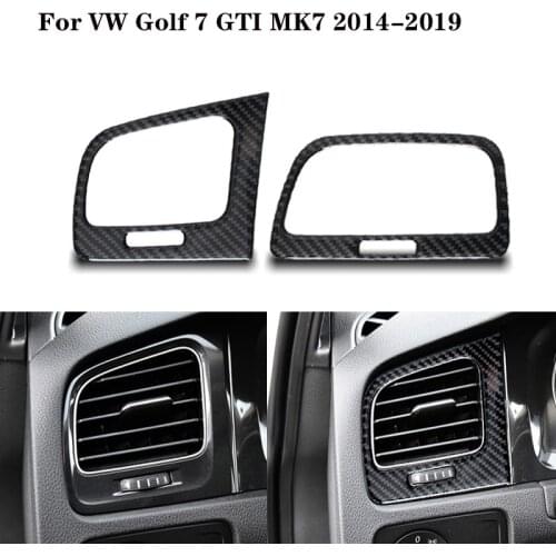 For VW Golf 7 GTI MK7 2014-2016 2017 2018 2019 Decal Car interior Side Air Vent Outlet Cover Trim Car Carbon Fiber Sticker