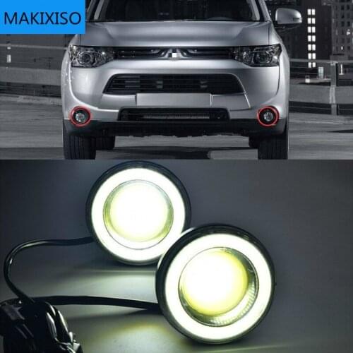 For Mitsubishi Outlander 2013 2014 2015 LED DRL Daytime driving Running Lights Daylight Waterproof Fog Head Lamp white