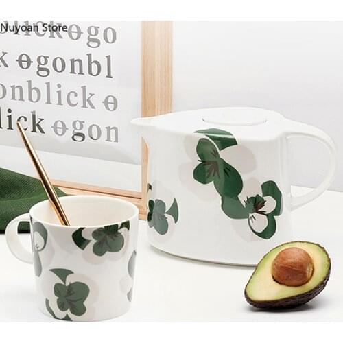 Nordic Creative Water Cup Household Ceramic Light Luxury Air-cooled Kettle Set Cool Kettle 1.5L Large Capacity Super Large