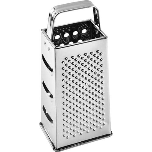 Stainless Steel Kitchen Grater Multipurpose 4-Sides Box Grater Food Grater Vegetable Fruit Potato Chopper Cheese Shaving Grinder