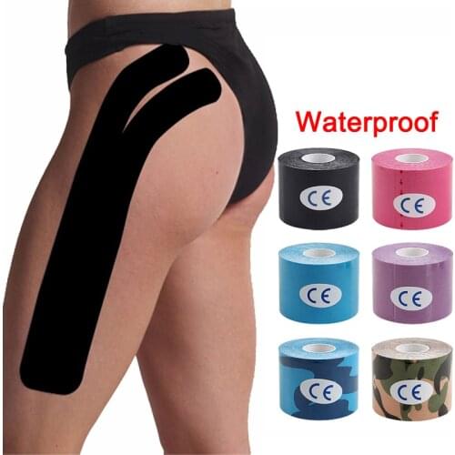 Waterproof Kinesiology Tape Roll Medical Glue Gym Spandex Elastic Bandage Sport Athletic Strapping Fitness Sports Safety Muscle