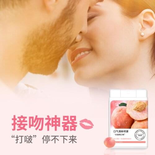 Honey Peach Oral Spray Breath Freshener Mouth Spray Oral Odor Treatment Spray Refresher Fresh Breath Remove Bad Breath Smoke